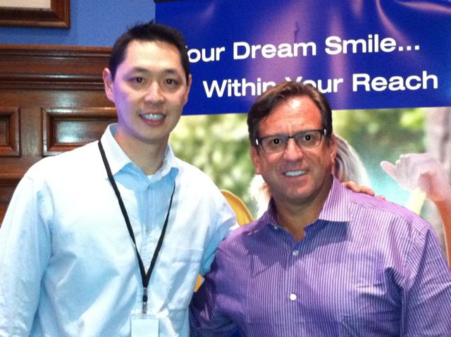 Dr. Jason Pang with Marc Leichtung the inventor of the Snap-On Smile